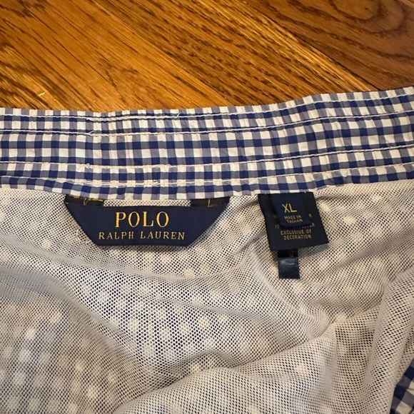 Polo Ralph Lauren Men’s Blue Checkered Swim Trunks Size XL - Picture 7 of 8